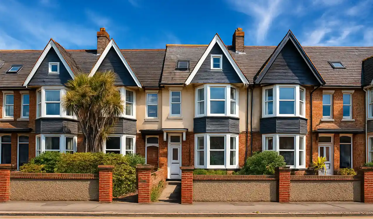 Flying freehold problems explained — property overhanging shared space in older UK building