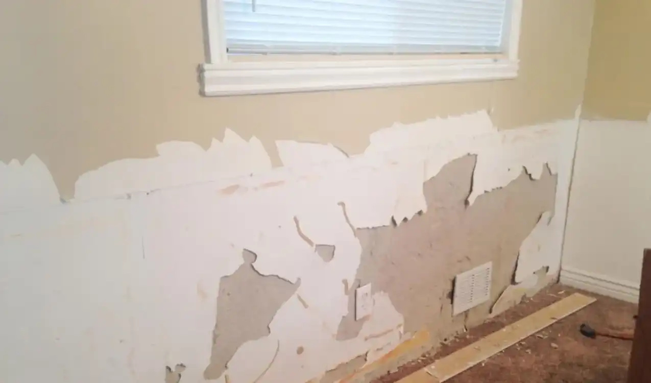 Stripped out auction property condition showing removed boiler and copper piping buyer risk